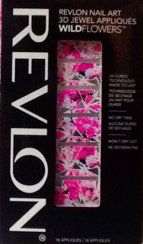 Revlon 3D Jewel Appliques Wildflowers Nail Polish Alternative, Nail Art, 04- Floral Fatale