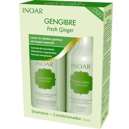 INOAR Fresh Ginger Hair Treatment Duo Kit (Shampoo + Conditioner) - ADDROS.COM