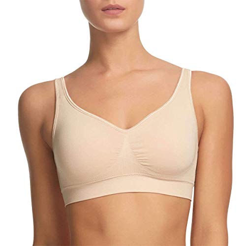 Gloria Vanderbilt Women's Seamless Wire Free Bra with Removable Pads (2 Pack)