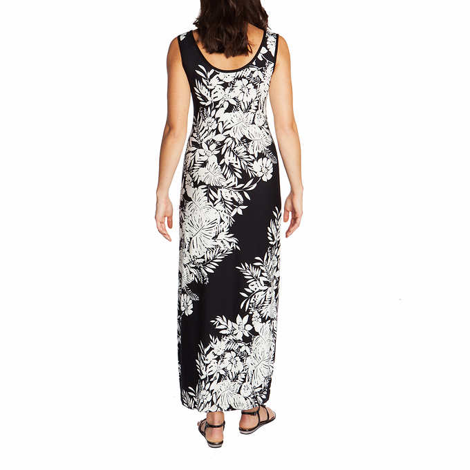 Mario Serrani Ladies' Maxi Dress, Black & White Floral - ADDROS.COM