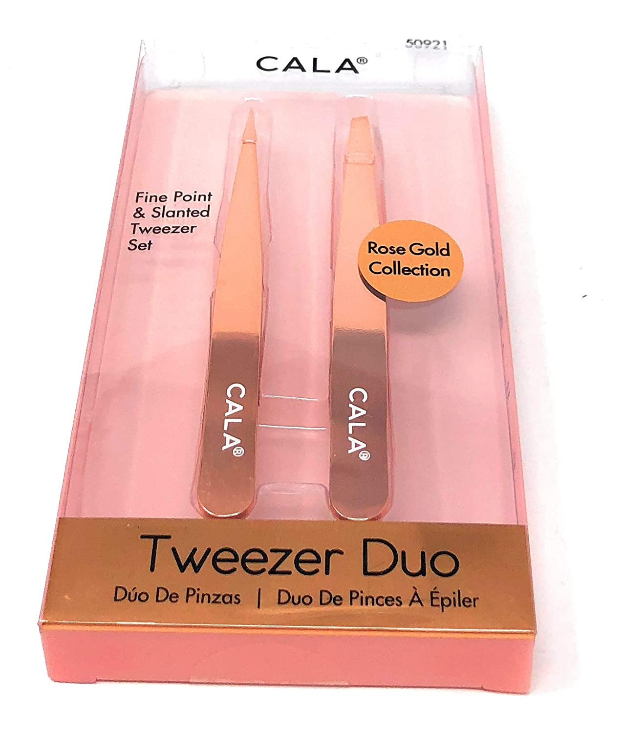 Cala Tweezer Duo - Rose Gold (Pointed & Slanted)