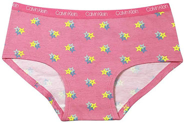 Calvin Klein Girls Hipster Panties Cotton Stretch Logo Waistband Tagless (7 Pack)