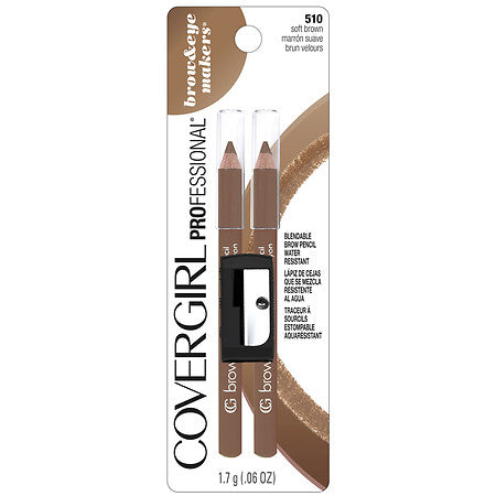 CoverGirl Brow & Eye Makers Brow Shaper & Eyeliner, 510 Soft Brown - ADDROS.COM
