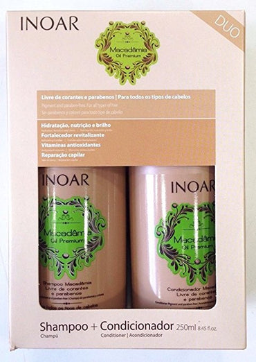 INOAR Macadamia, Shampoo + Conditioner Duo Kit - ADDROS.COM