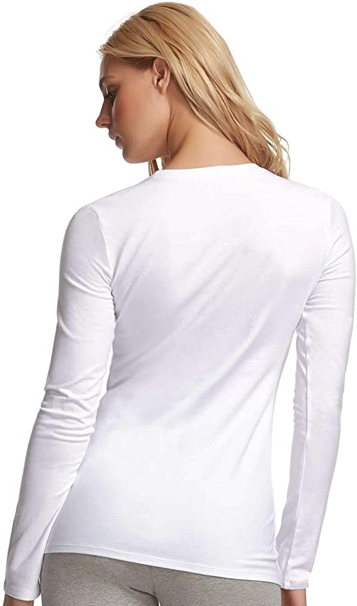 Felina Women's Long Sleeve Layering Crew Neck T-Shirts (2-pack)