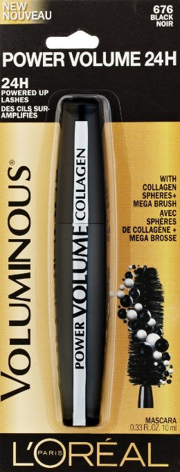 L'Oreal Paris Voluminous Power Volume 24H Mascara, 676 Black - ADDROS.COM