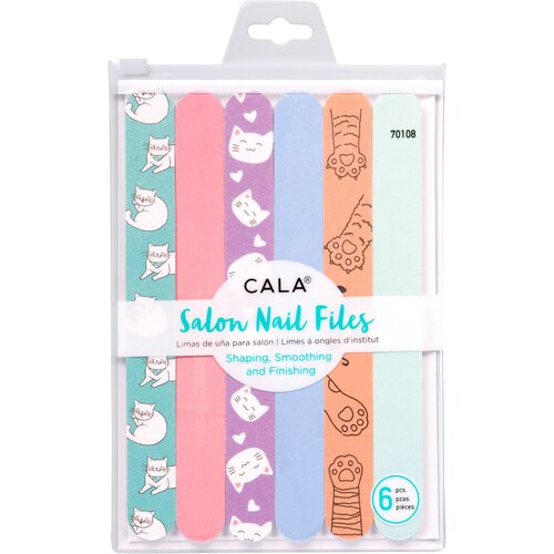 CALA salon nail files, Cat Lover (6 PCS) (70108)