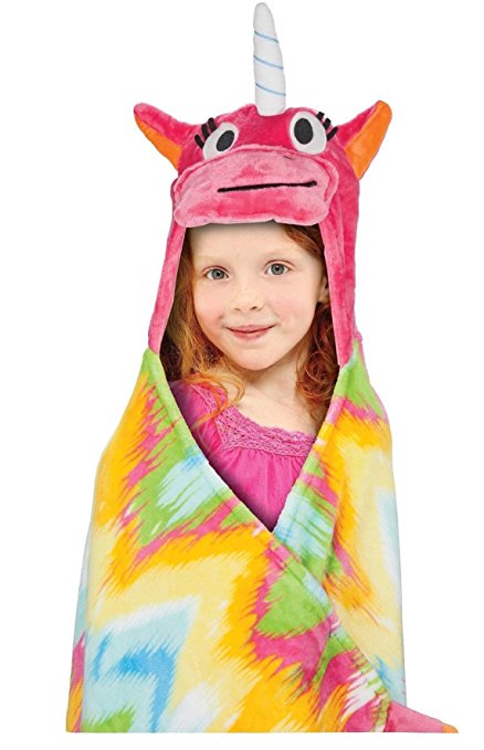 BEST BRANDS Kids Hooded Throw, Unicorn - 1-Piece - ADDROS.COM