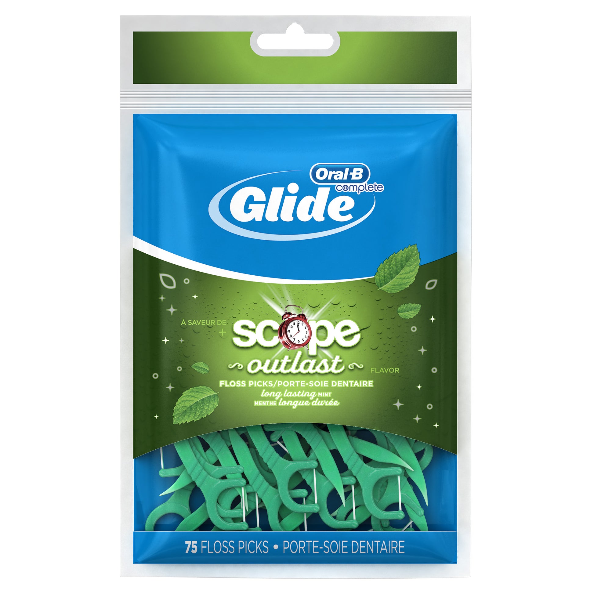 Oral-B Complete Glide Floss Picks, Scope Outlast