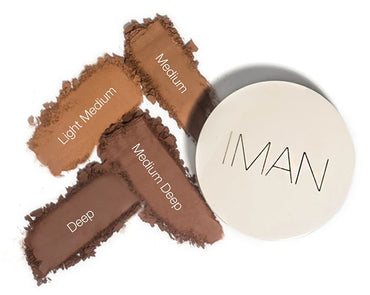 IMAN Oil-Blotting Pressed Powder, Medium Deep - ADDROS.COM