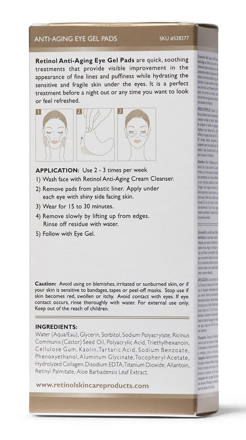 RETINOL Anti-Aging Eye Gel Pads (6 pairs)