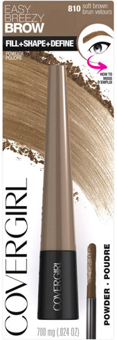 CoverGirl Easy Breezy Brow Fill Plus Shape Define Eyebrow Powder, 810 Soft Brown - ADDROS.COM