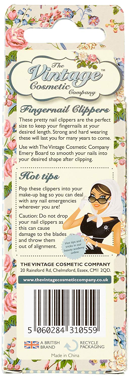 The Vintage Cosmetic Company - Floral Fingernail Clippers - ADDROS.COM