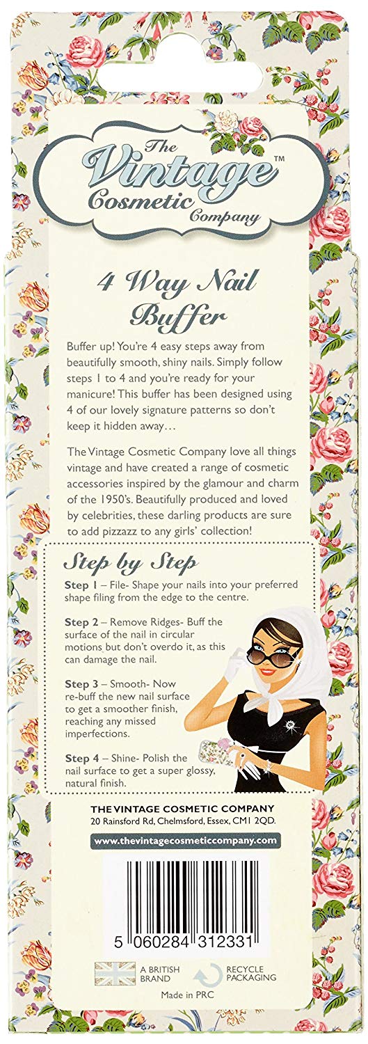 The Vintage Cosmetic Company 4 Way Nail Buffer - ADDROS.COM