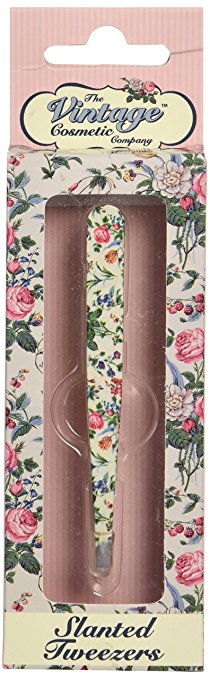 The Vintage Cosmetic Company Slanted Tweezers, Floral - ADDROS.COM
