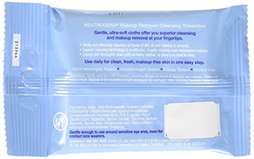 Neutrogena Makeup Remover-114 Cleansing Towelettes - ADDROS.COM