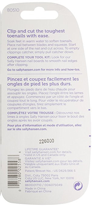 Sally Hansen Treat Your Toes-Control Grip Toenail Clip with catcher - ADDROS.COM