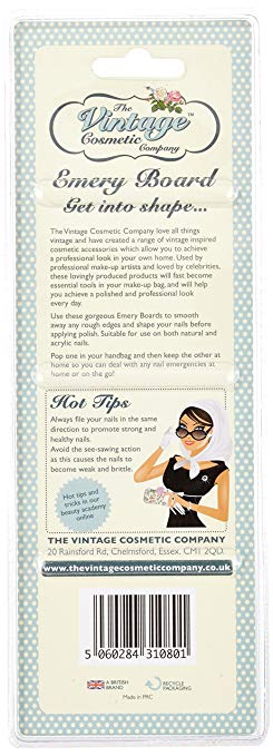 The Vintage Cosmetic Company Twin Pack, Floral Emery Boards - ADDROS.COM