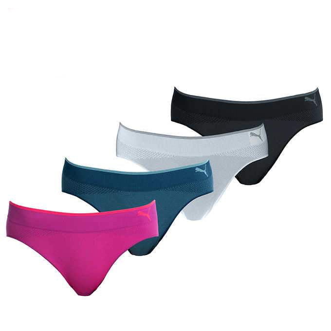 PUMA Women's Sport Bikini Briefs (4 Pack)