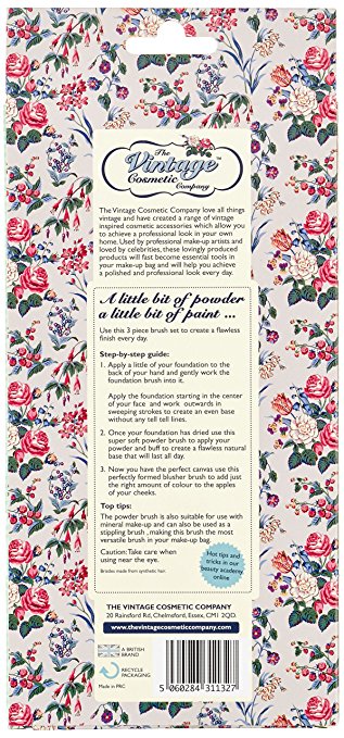 The Vintage Cosmetic Company - Essential Face Brush Set - ADDROS.COM