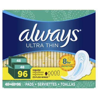 Always Ultra Thin Regular Pads with Wings (96 count)