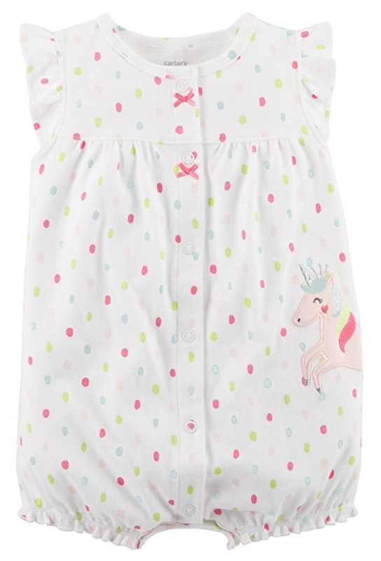 Carter's Dot Print Short Sleeve Creeper - Baby Girls NB-24M - ADDROS.COM