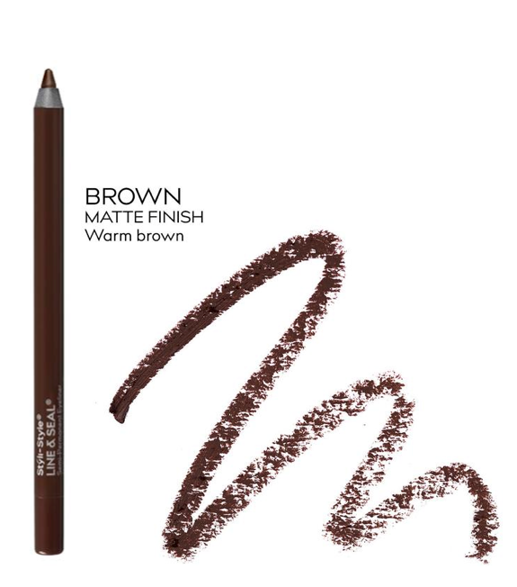 Styli-Style Line & Seal Semi-Permanent Eye Liner - Brown (ELS007) - ADDROS.COM