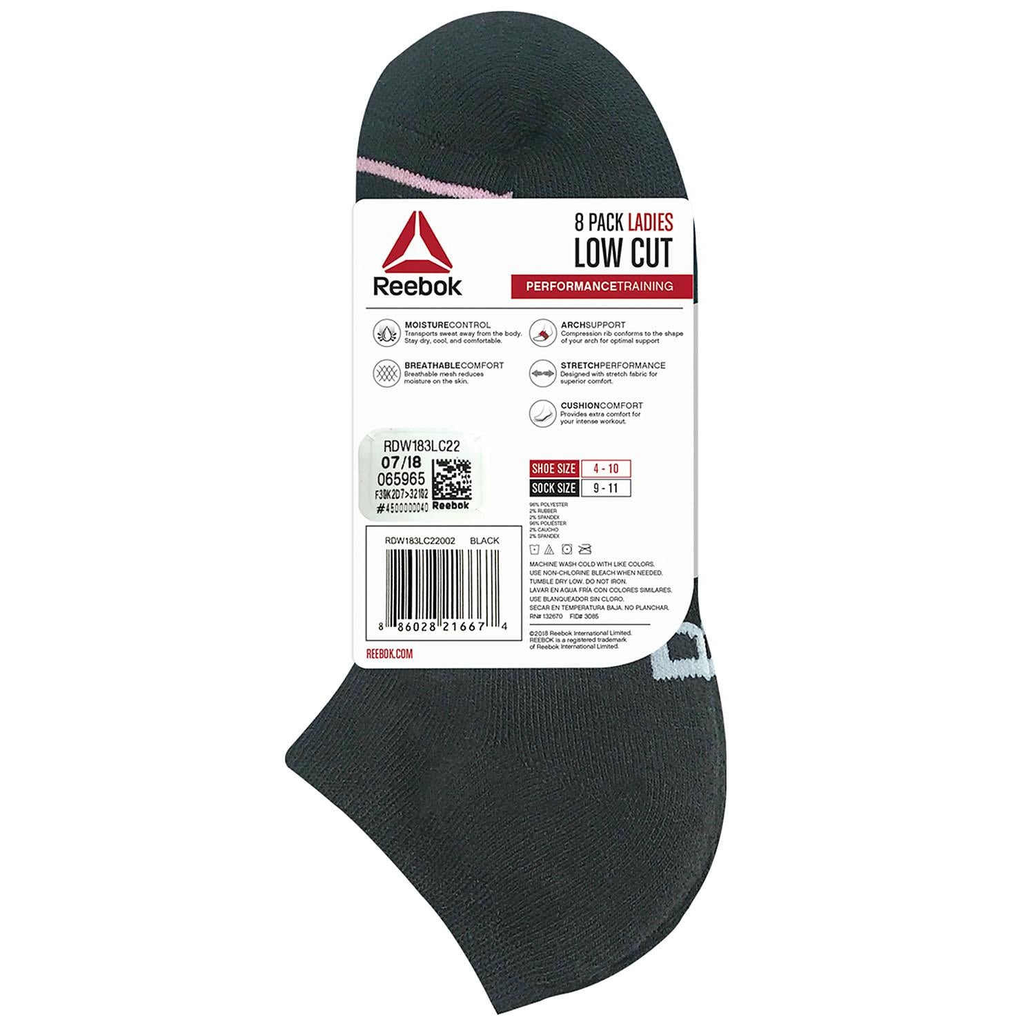 Reebok Women's Cushion Low Cut Socks (8 Pack) - ADDROS.COM
