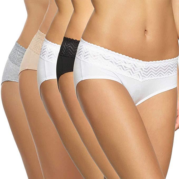 Gloria Vanderbilt Ladies' Hipster With Lace 5-Pack (Small) - ADDROS.COM