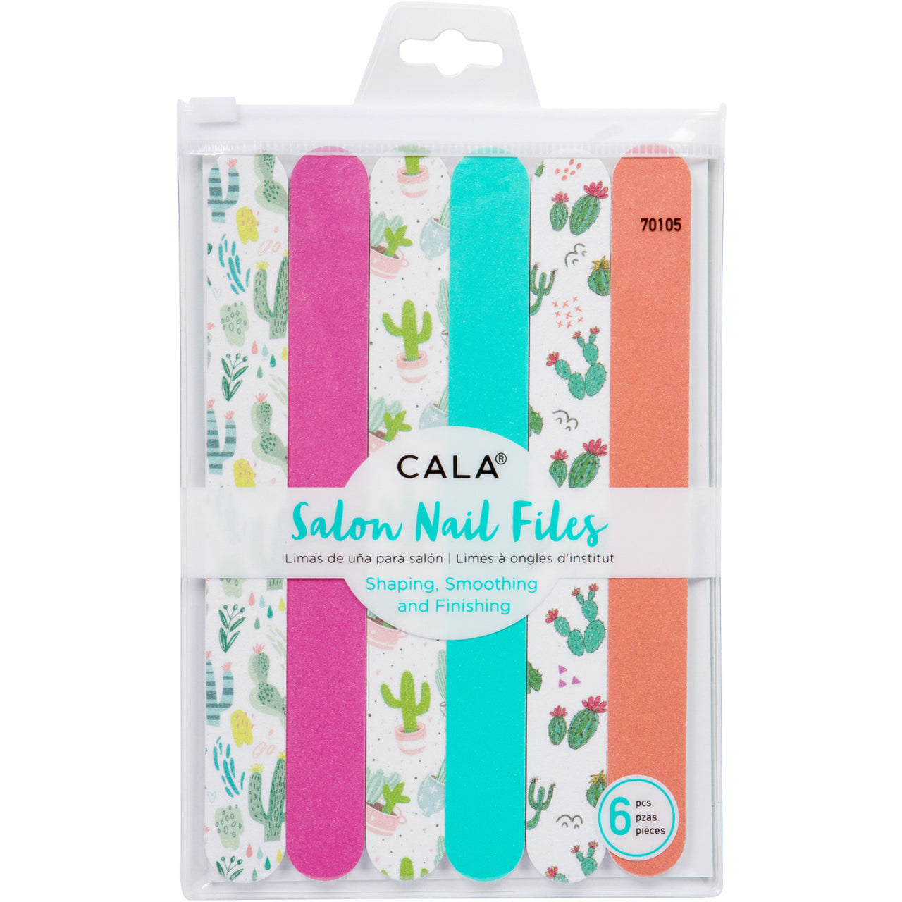 CALA salon nail files - Cactus (6PCS) (70105)