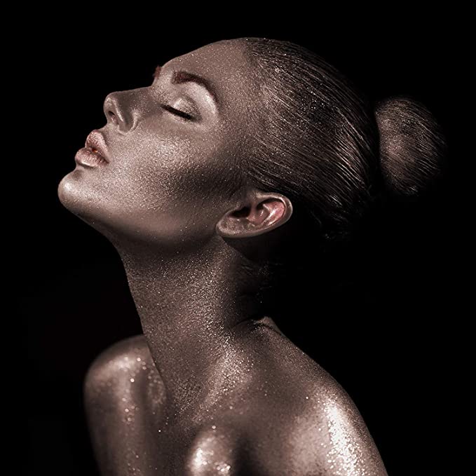 Mehron Makeup Metallic Powder with Mixing Liquid - Bronze