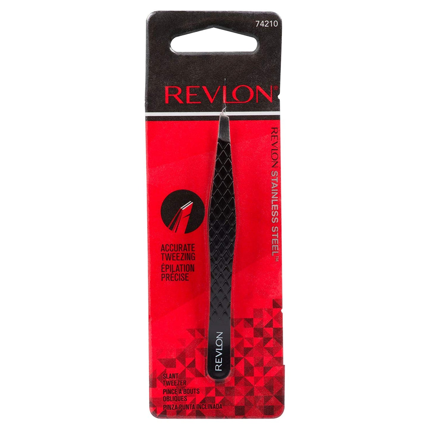 Revlon Stainless Steel Slant # 74210 Tweezer - ADDROS.COM