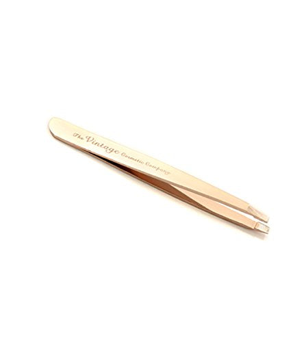 The Vintage Cosmetic Company Slanted Tweezer, Rose Gold - ADDROS.COM