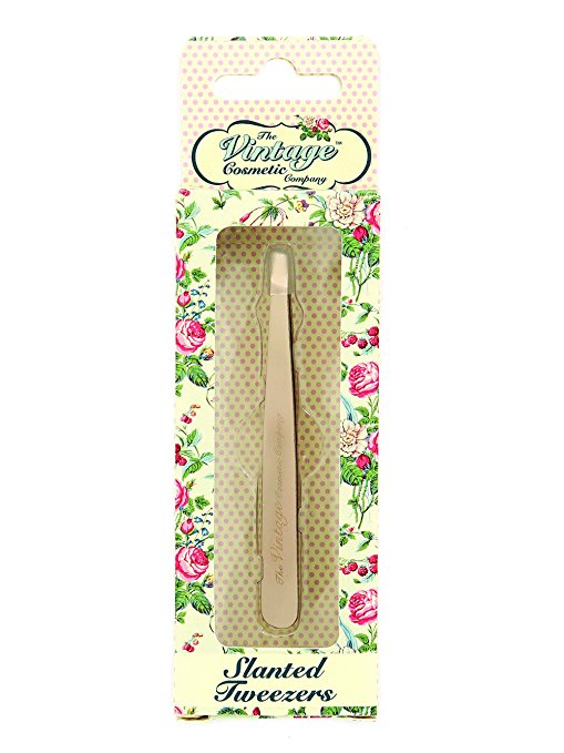 The Vintage Cosmetic Company Slanted Tweezer, Rose Gold - ADDROS.COM
