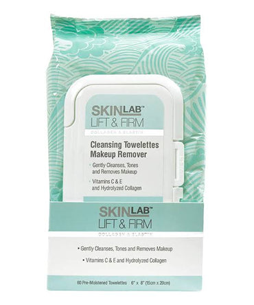 SKINLAB Cleansing Towlettes Makeup Remover (60 Count) - ADDROS.COM