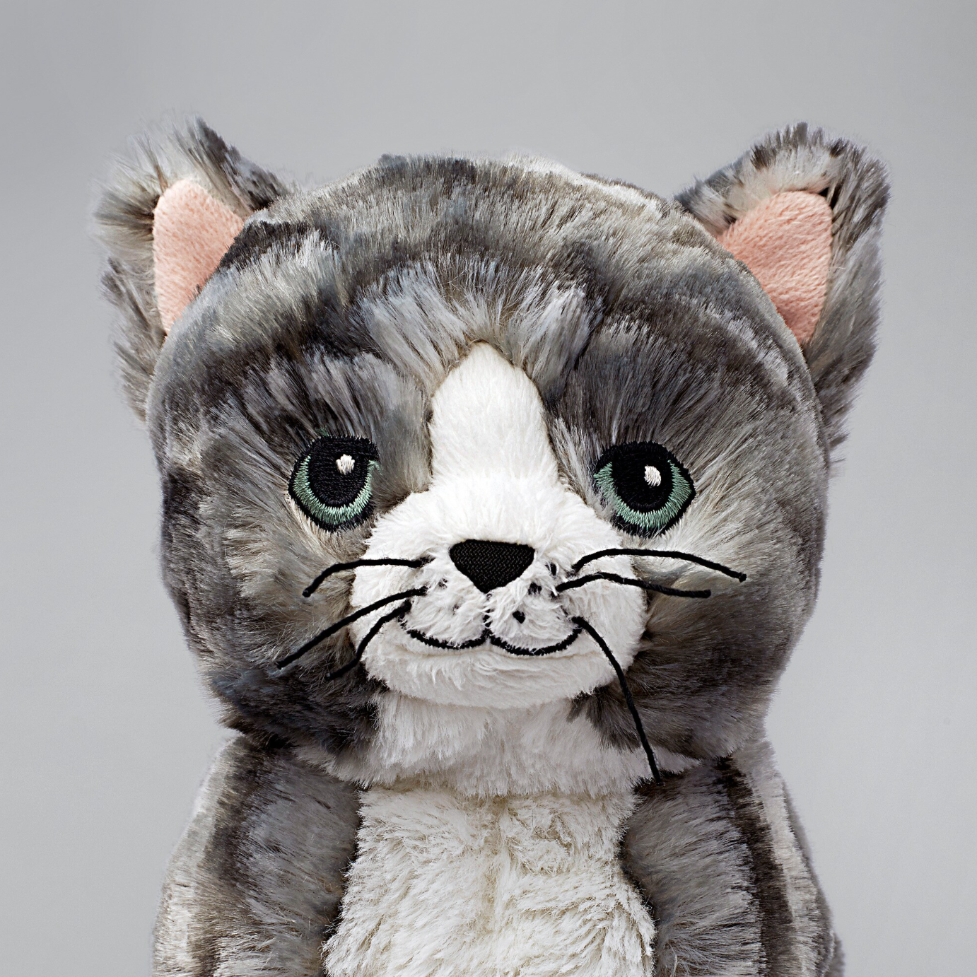 LILLEPLUTT Cat gray/white Soft toy