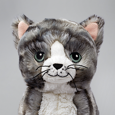 LILLEPLUTT Cat gray/white Soft toy