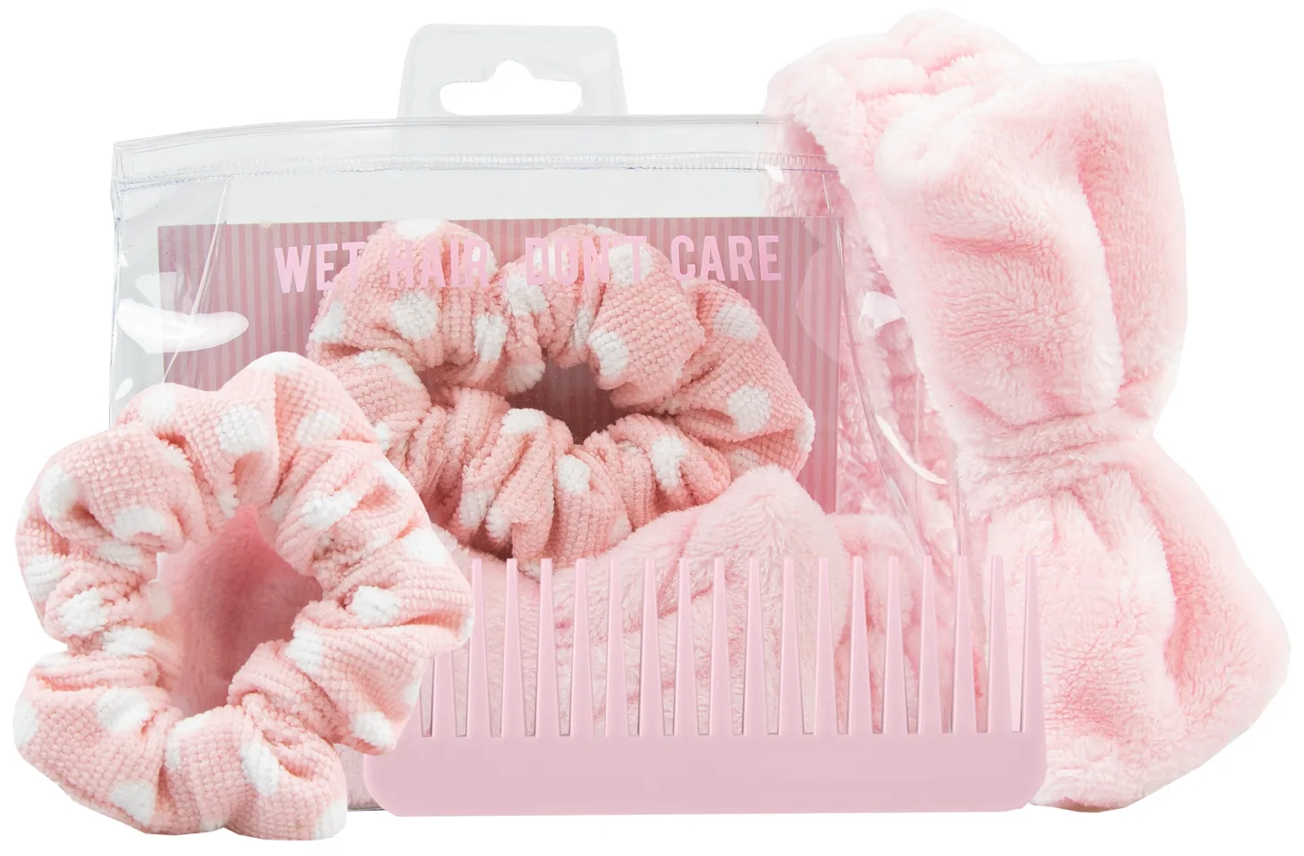 The Vintage Cosmetics Company Wet Hair Kit, Pink (One Size) (3 Piece)