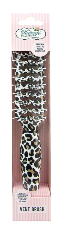 The Vintage Cosmetic Company Vent Hair Brush in Leopard Print