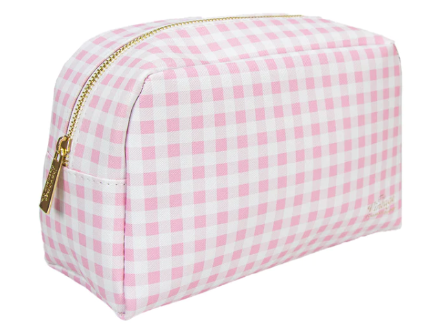 Prada gingham 2025 makeup bag