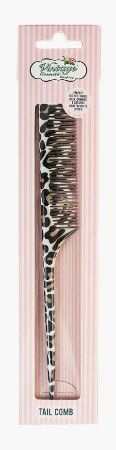 The Vintage Cosmetic Company Leopard Tail / Sectioning Comb
