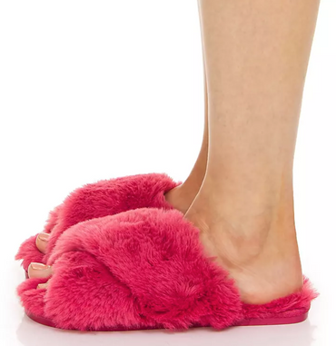 Ladies Criss-Cross Slide Slippers