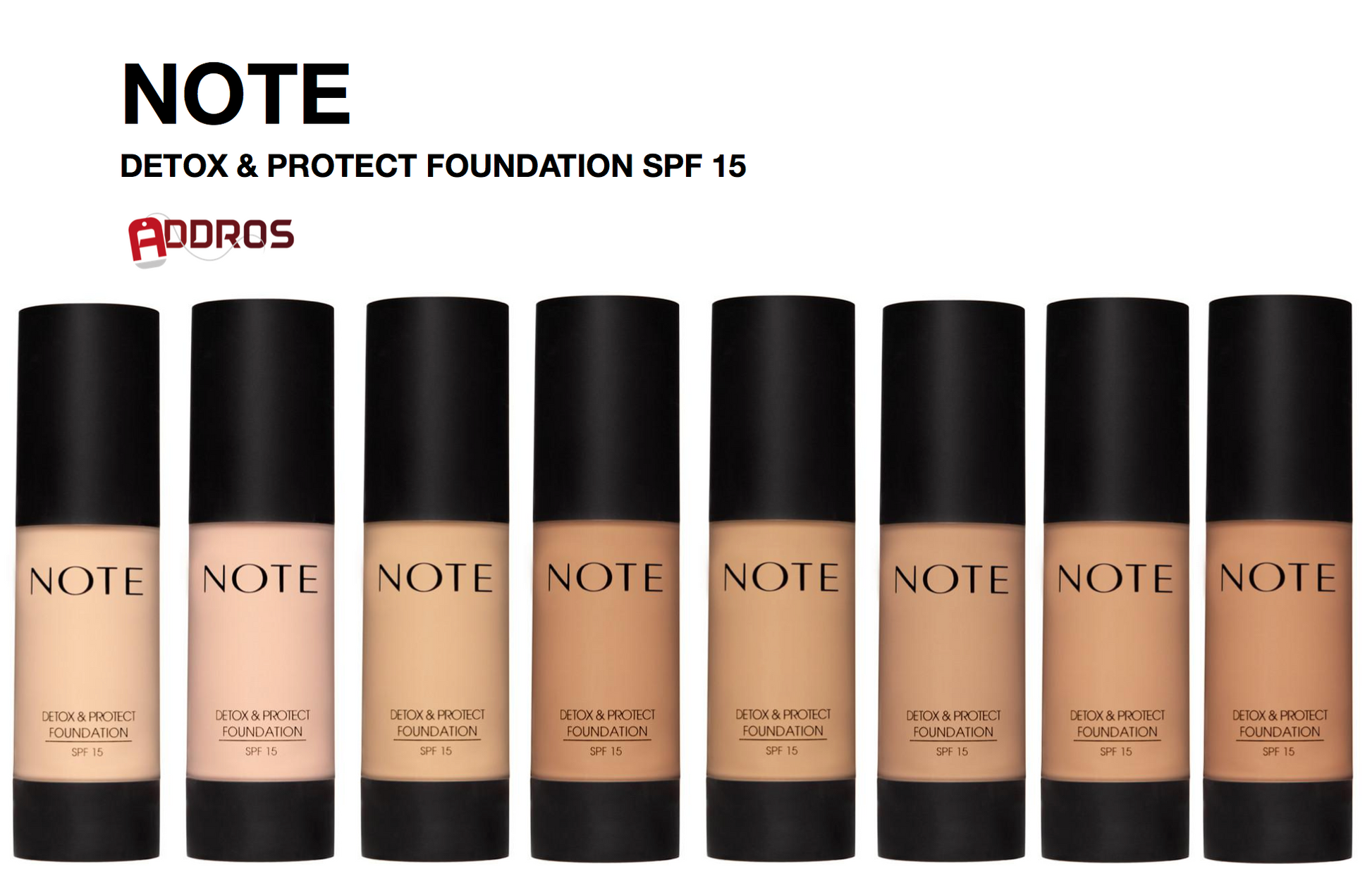 NOTE COSMETICS Detox and Protect Foundation, SPF 15 - 05 Honey Beige - ADDROS.COM