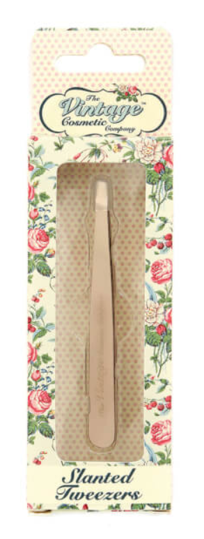 The Vintage Cosmetic Company Slanted Tweezer, Rose Gold - ADDROS.COM