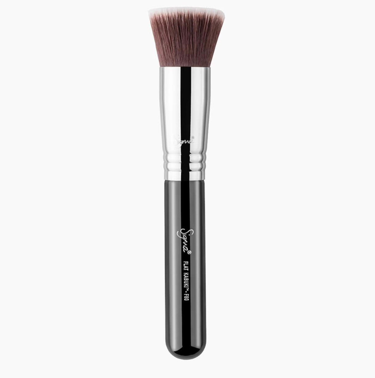 Sigma Beauty F80 Flat Kabuki Brush, Black/Chrome - ADDROS.COM
