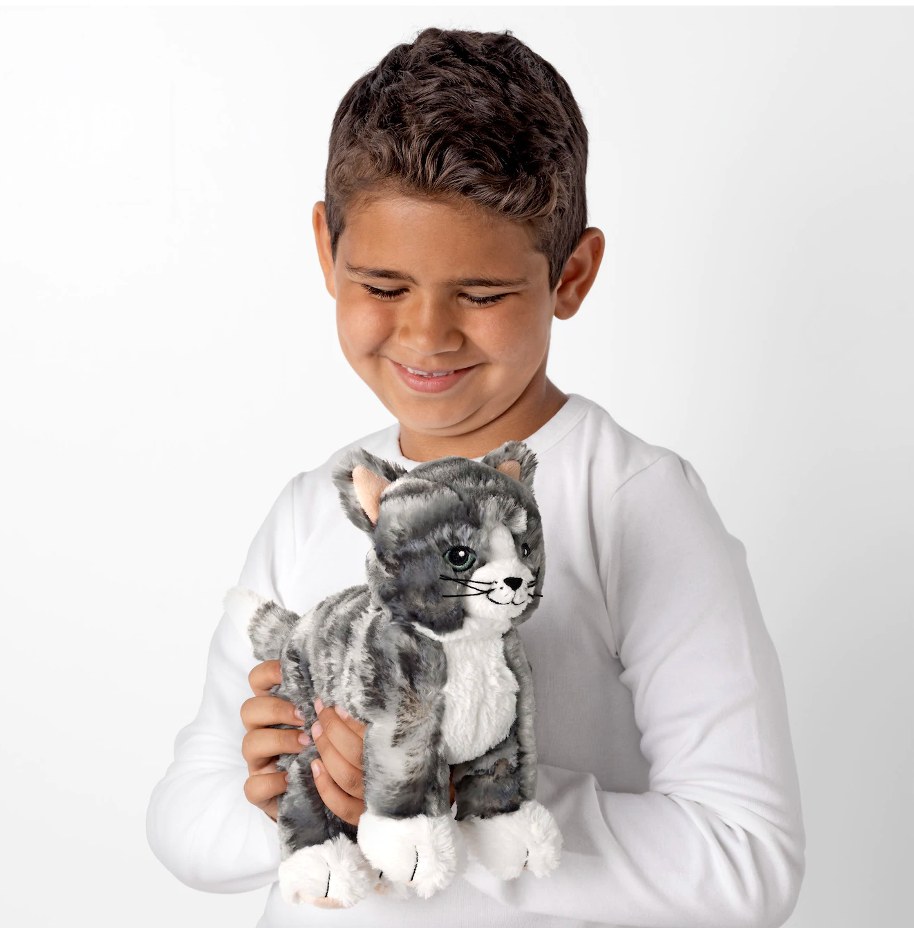 LILLEPLUTT Soft toy, cat gray, white - ADDROS.COM