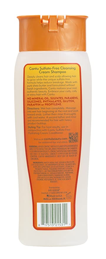 Cantu Shea Butter for Natural Hair Sulfate-Free Cleansing Cream Shampoo