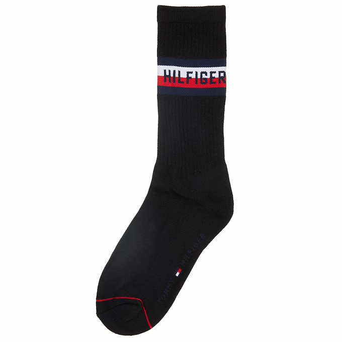Tommy Hilfiger Men's Crew Sock, Black (6-Pair)