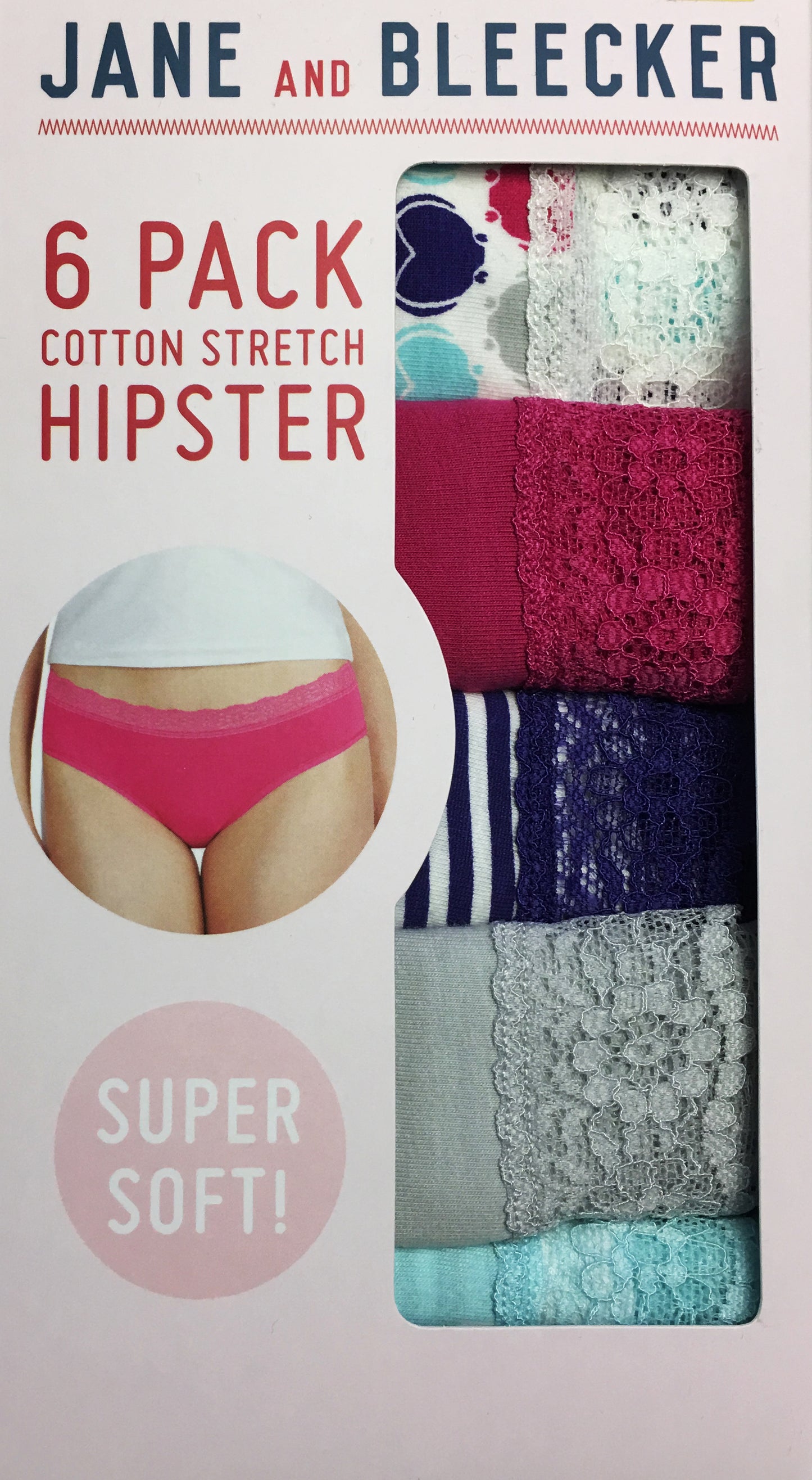 Jane & Bleecker Women's Cotton Stretch Hipster Pant X-Large (41-42) (6-Pack) - ADDROS.COM