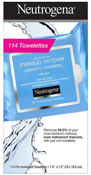 Neutrogena Makeup Remover-114 Cleansing Towelettes - ADDROS.COM